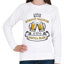 PRINTFASHION Sörivó - Női pulóver - Fehér női pulóver, kardigán