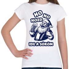 PRINTFASHION Sörös Mikulás - Női póló - Fehér női póló