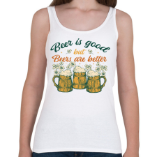 PRINTFASHION Sörös mottó - Női atléta - Fehér női trikó