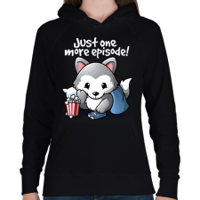 PRINTFASHION Sorozat függő - Női kapucnis pulóver - Fekete női pulóver, kardigán