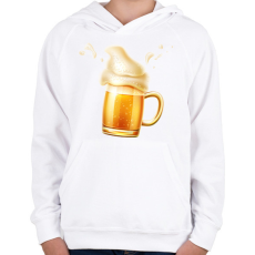 PRINTFASHION Sörözés  - Gyerek kapucnis pulóver - Fehér