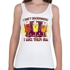 PRINTFASHION Sörözés - Női atléta - Fehér női trikó