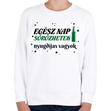 PRINTFASHION Sörözhetek - Nyugdíjas - Gyerek pulóver - Fehér gyerek pulóver, kardigán