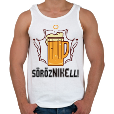 PRINTFASHION Sörözni kell - Férfi atléta - Fehér