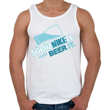 PRINTFASHION sörözni kell másik - Férfi atléta - Fehér atléta, trikó