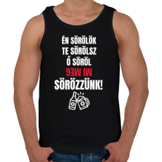 PRINTFASHION SÖRÖZZÜNK! - Férfi atléta - Fekete