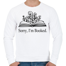 PRINTFASHION Sorry, I'm Booked. - Férfi pulóver - Fehér férfi pulóver, kardigán