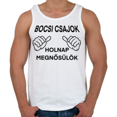 PRINTFASHION Sorry ladies - Férfi atléta - Fehér