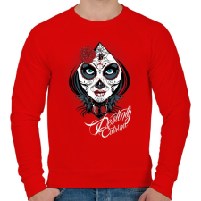 PRINTFASHION Sors - Férfi pulóver - Piros férfi pulóver, kardigán