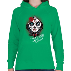 PRINTFASHION Sors - Női kapucnis pulóver - Zöld