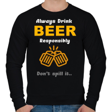 PRINTFASHION sört inni felelősségteljesen - Férfi pulóver - Fekete