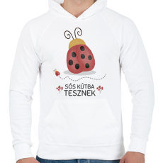PRINTFASHION Sós kútba tesznek - Férfi kapucnis pulóver - Fehér