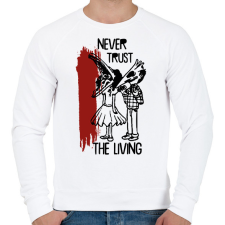 PRINTFASHION Sose bízz - Férfi pulóver - Fehér férfi pulóver, kardigán