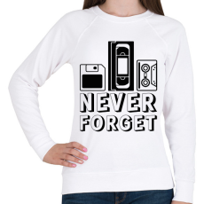 PRINTFASHION Sose felejtünk - Női pulóver - Fehér