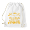 PRINTFASHION Sose kötekedj egy postással - Sportzsák, Tornazsák - Fehér