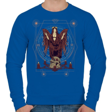 PRINTFASHION Sötét angyal - Férfi pulóver - Királykék férfi pulóver, kardigán