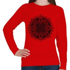 PRINTFASHION Sötét csillag - Női pulóver - Piros női pulóver, kardigán
