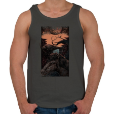 PRINTFASHION Sötét egyszarvú - Férfi atléta - Sötétszürke atléta, trikó