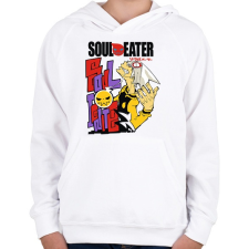 PRINTFASHION Soul eater - Gyerek kapucnis pulóver - Fehér gyerek pulóver, kardigán