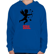 PRINTFASHION SOUL - Gyerek kapucnis pulóver - Királykék