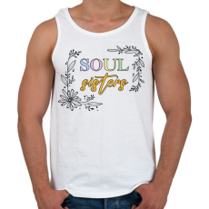 PRINTFASHION Soul sisters - Férfi atléta - Fehér