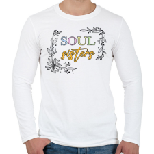 PRINTFASHION Soul sisters - Férfi hosszú ujjú póló - Fehér férfi póló