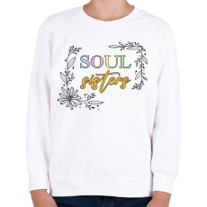 PRINTFASHION Soul sisters - Gyerek pulóver - Fehér