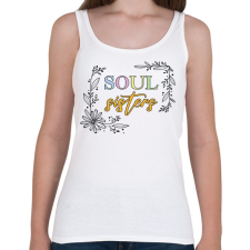 PRINTFASHION Soul sisters - Női atléta - Fehér női trikó