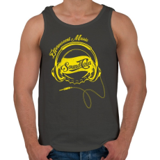 PRINTFASHION Sound Cola - Férfi atléta - Sötétszürke