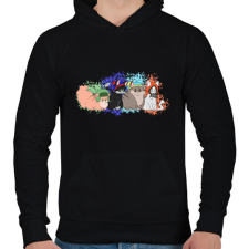 PRINTFASHION South park cicák - Férfi kapucnis pulóver - Fekete férfi pulóver, kardigán