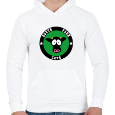 PRINTFASHION south park cows - Férfi kapucnis pulóver - Fehér férfi pulóver, kardigán