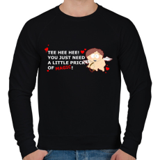 PRINTFASHION South park - Cupid Cartman - Férfi pulóver - Fekete