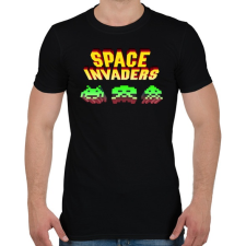 PRINTFASHION Space Invaders - Férfi póló - Fekete férfi póló