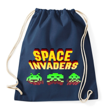 PRINTFASHION Space Invaders - Sportzsák, Tornazsák - Sötétkék tornazsák