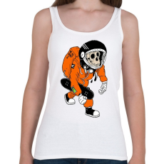 PRINTFASHION Space Skate Monkey - Női atléta - Fehér