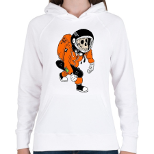 PRINTFASHION Space Skate Monkey - Női kapucnis pulóver - Fehér női pulóver, kardigán