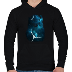 PRINTFASHION spacemascream-01.png - Férfi kapucnis pulóver - Fekete
