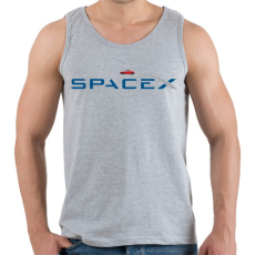 PRINTFASHION SpaceX - Tesla Roadster - Férfi atléta - Sport szürke