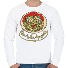 PRINTFASHION Spagetti - Férfi pulóver - Fehér férfi pulóver, kardigán