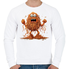 PRINTFASHION Spagetti szörny - Férfi pulóver - Fehér férfi pulóver, kardigán