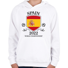 PRINTFASHION Spain 2022 - Gyerek kapucnis pulóver - Fehér gyerek pulóver, kardigán