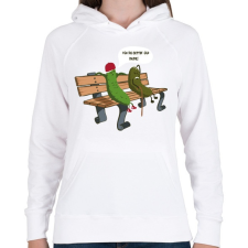 PRINTFASHION Spanok - Női kapucnis pulóver - Fehér női pulóver, kardigán