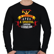 PRINTFASHION Spanyol csapat - Férfi pulóver - Fekete férfi pulóver, kardigán