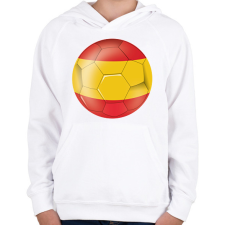 PRINTFASHION Spanyol labda - Gyerek kapucnis pulóver - Fehér gyerek pulóver, kardigán