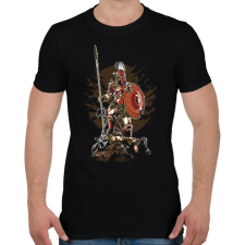 PRINTFASHION Sparta - Férfi póló - Fekete férfi póló