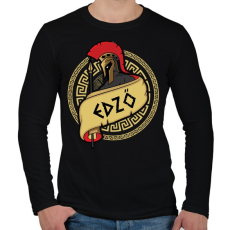 PRINTFASHION Spártai edző - Férfi hosszú ujjú póló - Fekete