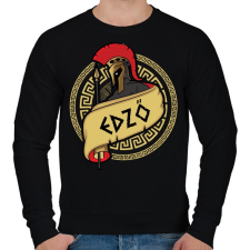 PRINTFASHION Spártai edző - Férfi pulóver - Fekete férfi pulóver, kardigán