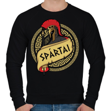 PRINTFASHION Spártai - Férfi pulóver - Fekete férfi pulóver, kardigán