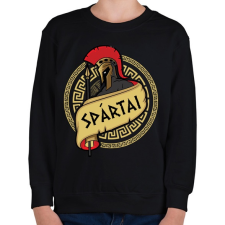 PRINTFASHION Spártai - Gyerek pulóver - Fekete gyerek pulóver, kardigán