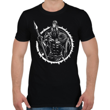 PRINTFASHION Spártai harcos - Férfi póló - Fekete férfi póló